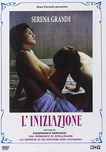 DVD cover for "L'Iniziazione" featuring a woman reclining with another figure.