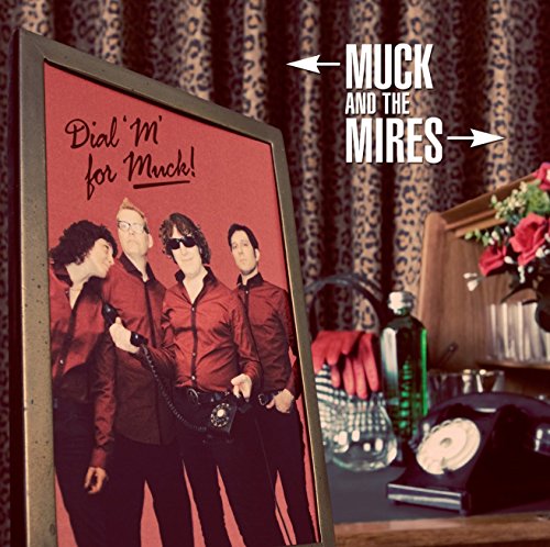 CD cover featuring four men in red shirts with vintage telephones.