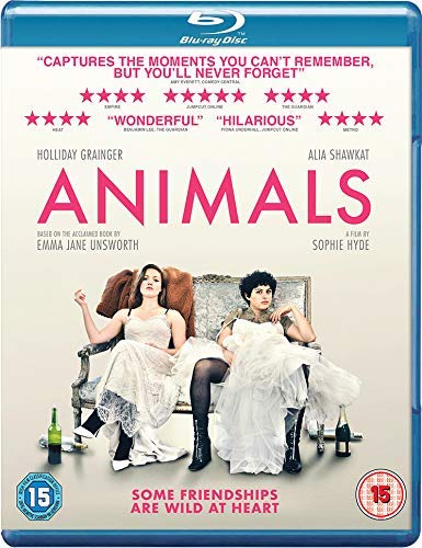 Animals" Blu-ray cover featuring two women in nightgowns seated on a sofa.