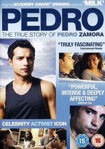 “Pedro” DVD cover featuring portraits of Pedro Zamora and couples.