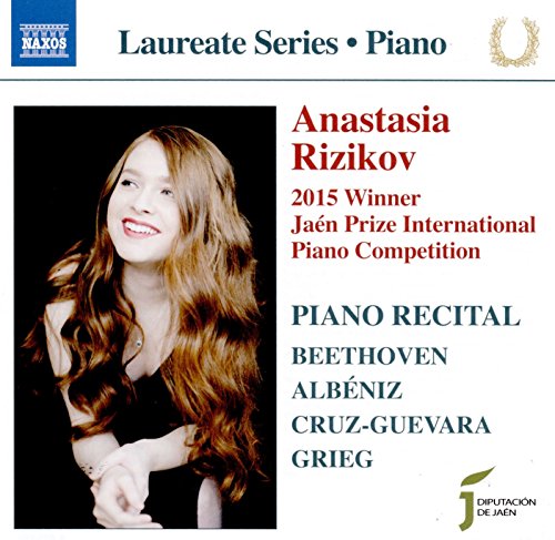 CD cover featuring pianist Anastasia Rizikov, winner of the Jaén Prize.