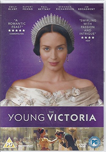 DVD cover for "Young Victoria" featuring Emily Blunt as Queen Victoria.