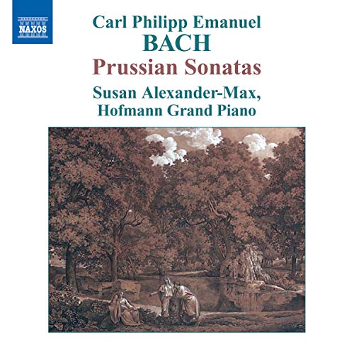CD cover for Bach’s Prussian Sonatas performed by Susan Alexander-Max.