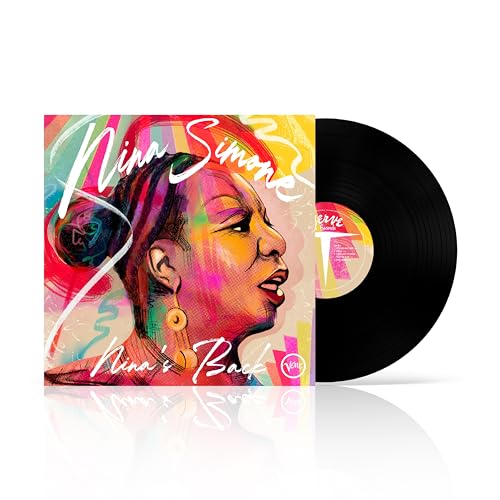 Nina Simone album cover “Nina’s Back” with a black vinyl record.
