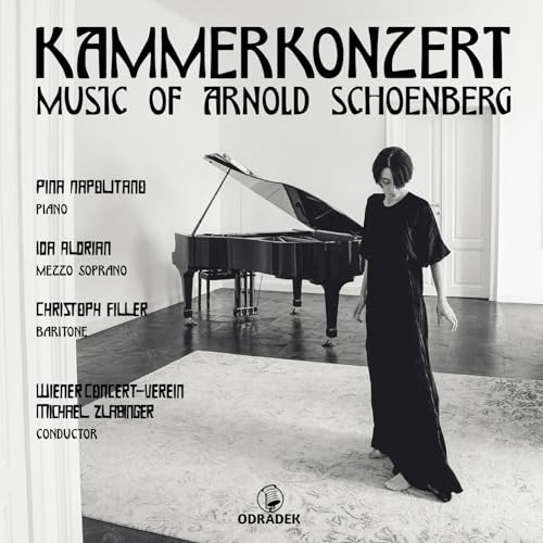 CD cover: pianist and singer with a grand piano, black and white.