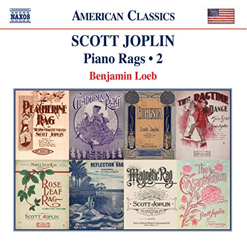 CD cover for Scott Joplin’s “Rags, Vol. 2” featuring vintage sheet music.