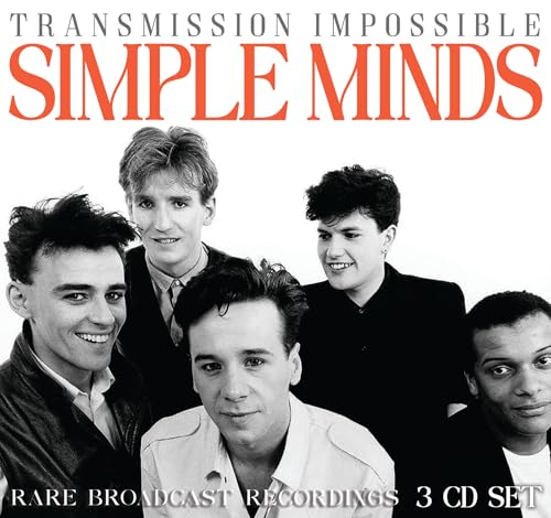 Simple Minds "Transmission Impossible" CD cover featuring band members in black and white.