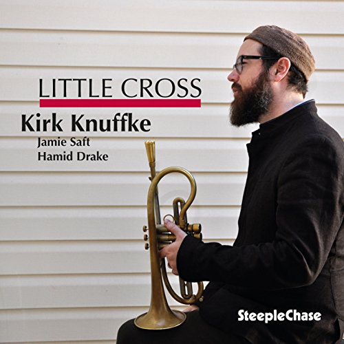 CD cover featuring Kirk Knuffke holding a trumpet, with text details.