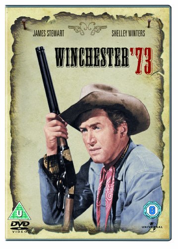 DVD cover for "Winchester '73" featuring James Stewart with a rifle.