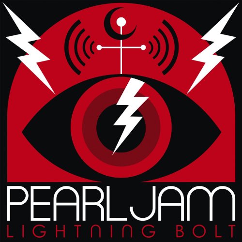 Pearl Jam “Lightning Bolt” album cover: red eye with lightning bolts.