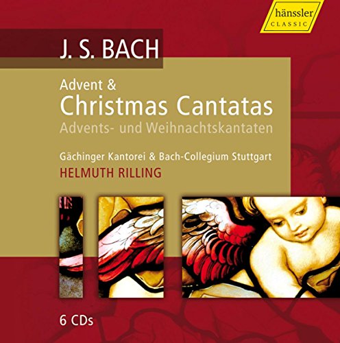CD cover for Bach’s Christmas Cantatas performed by Rilling Bach-Collegium Stuttgart.