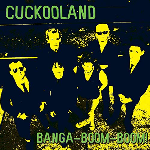 CD cover: six people in suits and sunglasses, yellow and black.