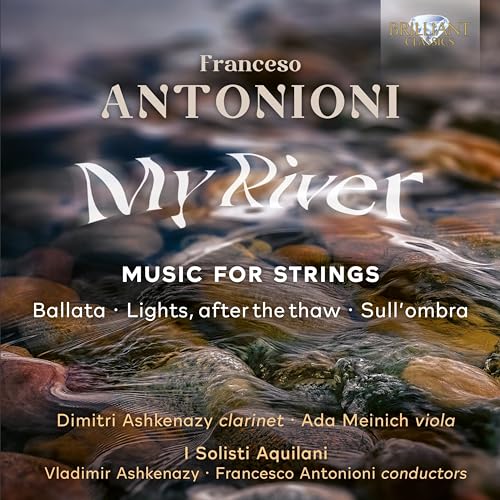 CD cover for “My River” by Antonioni, featuring a flowing stream.