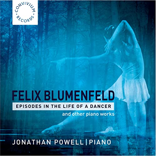 CD cover: Dancer silhouetted against a blue, forest-like background.