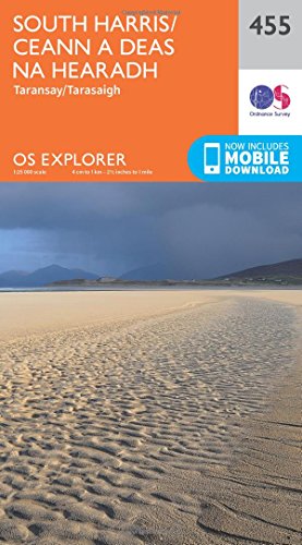 OS Explorer Map (455) South Harris/Ceann a Deas Na Hearadh (OS Explorer Paper Map)