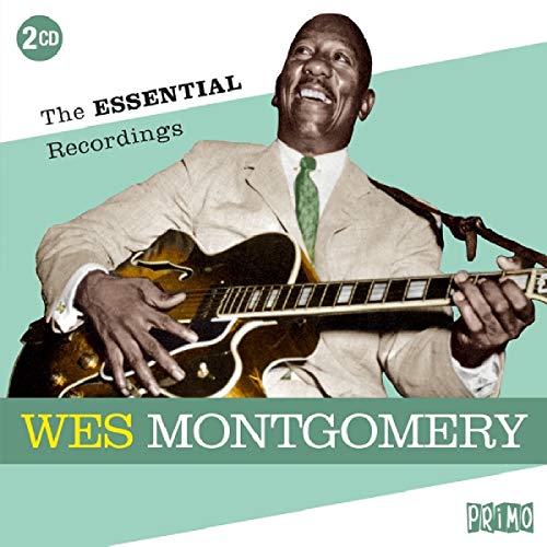 Wes Montgomery, a smiling guitarist, on a double CD case.