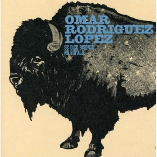 CD cover with a textured illustration of a bison and blue text.