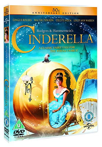 Cinderella" DVD cover featuring Ginger Rogers in a blue gown and pumpkin carriage.