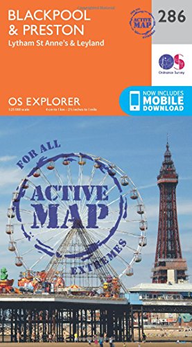 OS Explorer Map Active (286) Blackpool and Preston (OS Explorer Active Map)