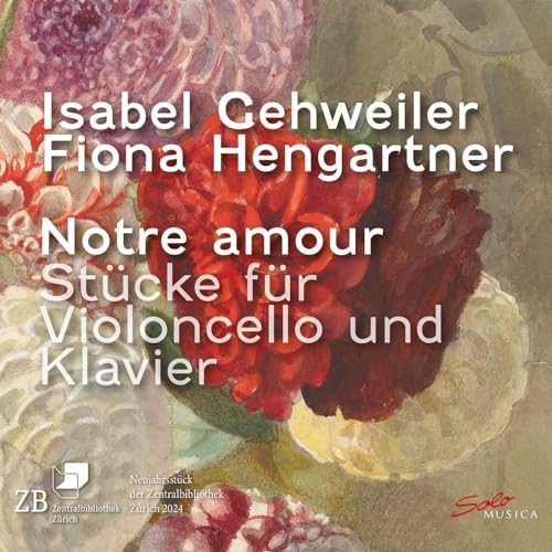 CD cover for "Notre amour" by Gehweiler/Hengartner, featuring red flowers.