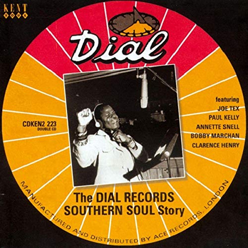 CD cover for "The Dial Records Southern Soul Story" featuring a singer.
