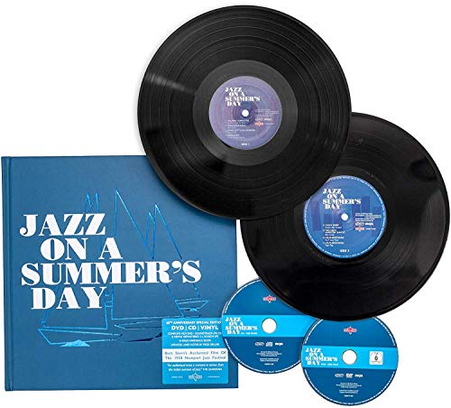 Jazz on a Summer's Day box set with two vinyl records and two CDs.