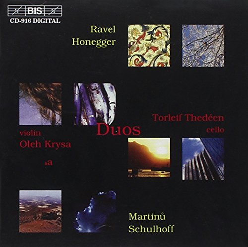 CD cover for classical music duos by Ravel, Martinu, and others.