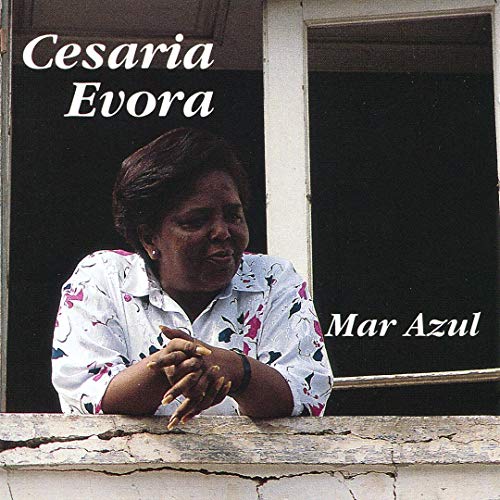 Album cover for Cesaria Evora’s “Mar Azul” featuring a portrait of the singer.