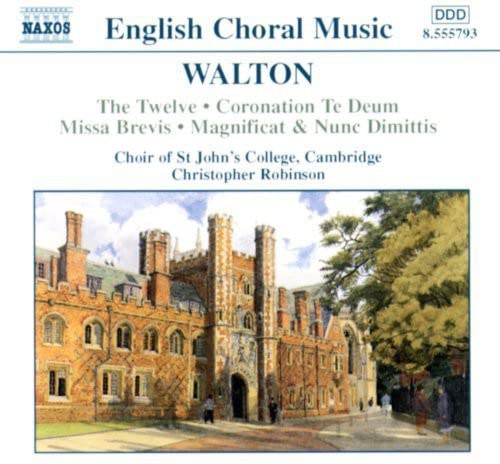 CD cover for Walton choral music featuring St John’s College, Cambridge.