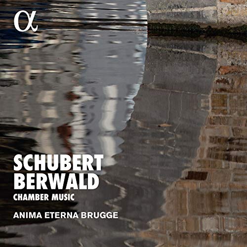CD cover with blurred water reflection, text reading "Schubert Berwald.