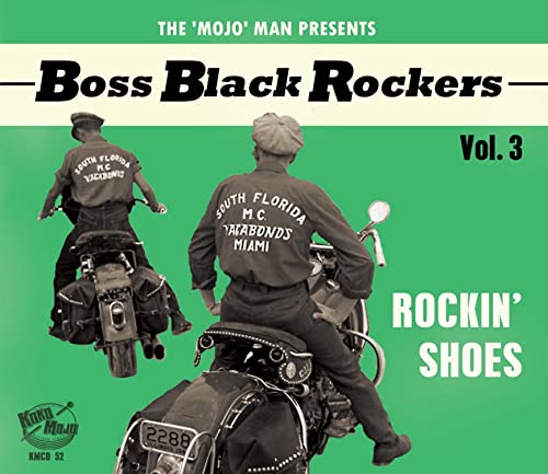 CD cover: two motorcyclists in caps on a green background.