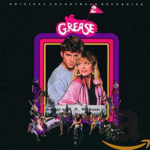 Grease 2" CD cover featuring Maxwell Caulfield and Michelle Pfeiffer.