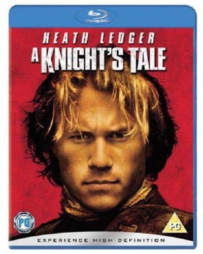 āA Knightās Taleā Blu-ray cover featuring actor Heath Ledger in costume.