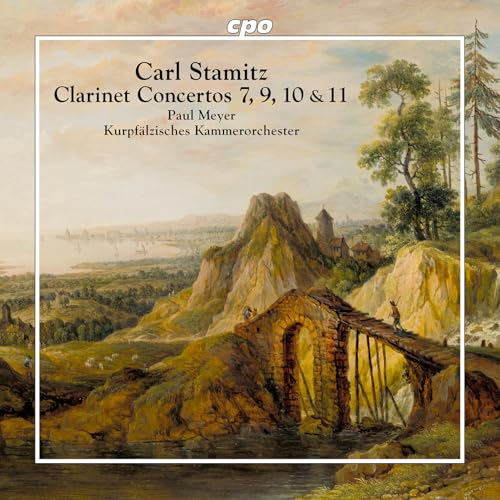 CD cover: landscape painting with text “Carl Stamitz Clarinet Concertos”.