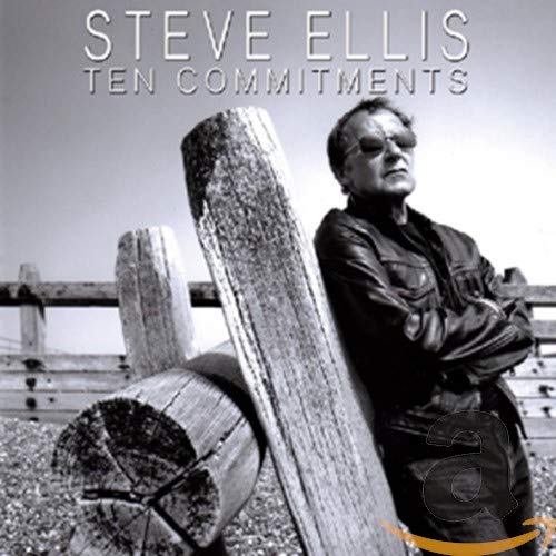 CD cover: Steve Ellis portrait leaning on weathered wooden posts.