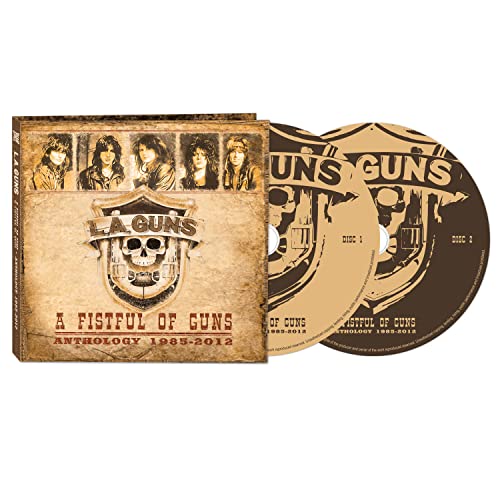L.A. Guns “A Fistful Of Guns” double CD with skull imagery.