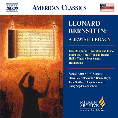 CD cover for Leonard Bernsteinās āA Jewish Legacyā featuring a conductor.