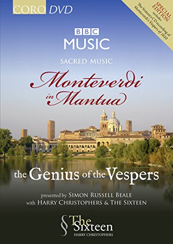 DVD cover for “Monteverdi in Mantua” featuring a cityscape.