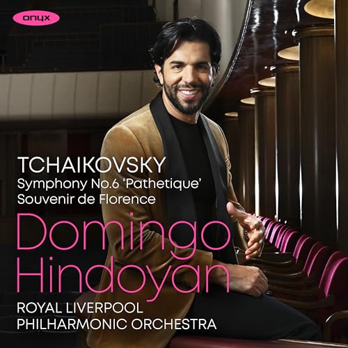 CD cover featuring conductor Domingo Hindoyan and orchestral hall interior.