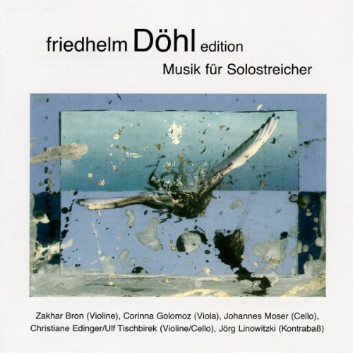 CD cover featuring abstract blue painting with a violin silhouette.