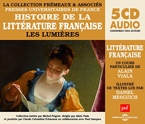 5CD audio set: "Histoire de la Litterature Francaise - Les Lumieres" with painting.