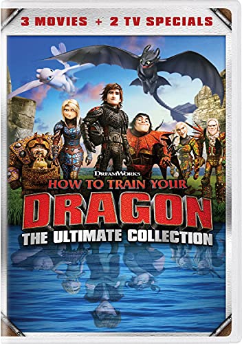 How to Train Your Dragon" DVD cover featuring characters and dragons.