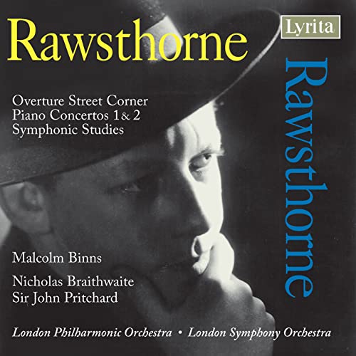 CD cover featuring a black and white portrait of composer Alan Rawsthorne.