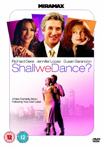 Shall We Dance?" DVD cover featuring Richard Gere, Jennifer Lopez, and Susan Sarandon.
