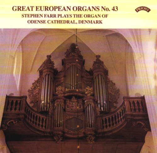 CD cover featuring a detailed, ornate pipe organ inside Odense Cathedral.