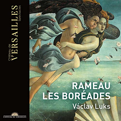 CD cover: Baroque painting of figures with text “Rameau: Les Boréades”.