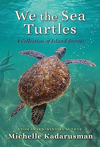 Book cover featuring a sea turtle swimming in blue, watery depths.
