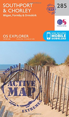 OS Explorer Map Active (285) Southport and Chorley (OS Explorer Active Map)