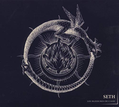 CD cover: black background with detailed, circular dragon and sun illustration.