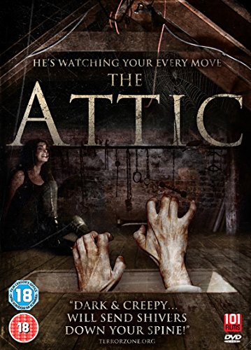 DVD cover for horror film "The Attic" featuring a woman and hands.